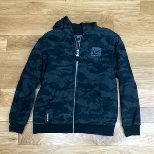 Quiksilver Black Textured Hoodie